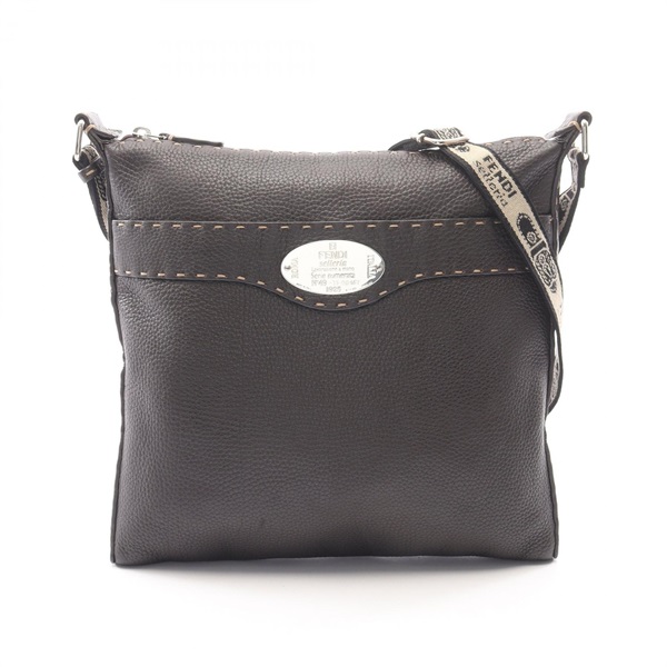 FENDI Selleria Shoulder crossbody Bag 8BT109 leather Brown Used Women