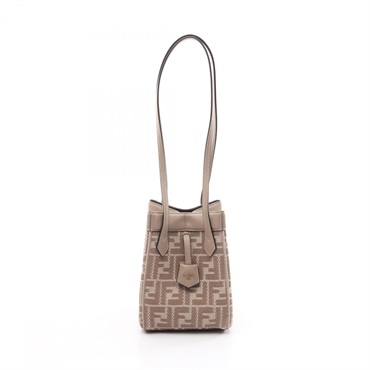 FENDI ORIGAMI MINI Shoulder Bag 8BS083AUPXF1SNP canvas leather Beige Preowned