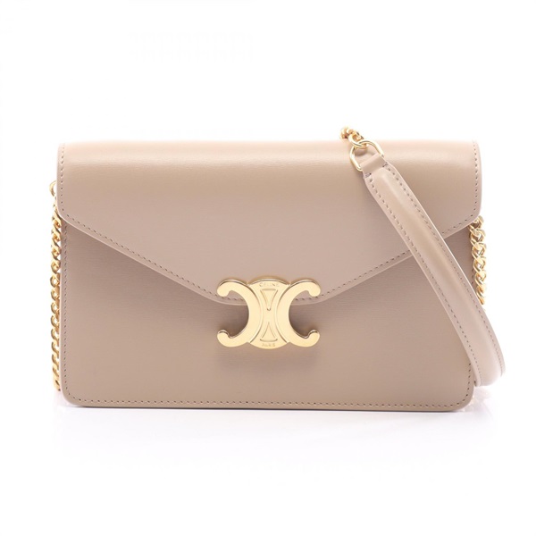 CELINE Margot Triomphe Shoulder crossbody hand Bag 10L033DPV03SA leather Beige