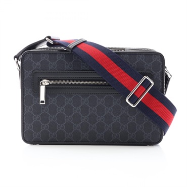 GUCCI GG Supreme Shoulder Crossbody Bag 822072FADJA1042 canvas leather Black NEW