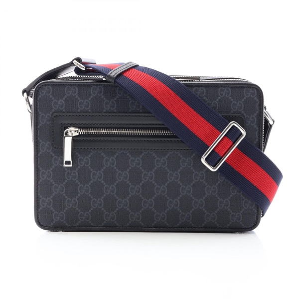 GUCCI GG Supreme Shoulder Crossbody Bag 822072FADJA1042 canvas leather Black NEW