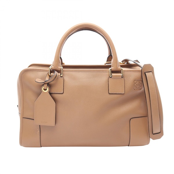 LOEWE Amazona 36 Shoulder crossbody Handbag leather Brown Used Women