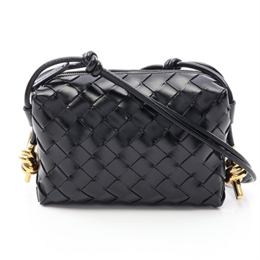BOTTEGA VENETA Intrecciato Mini Loop Shoulder crossbody Bag 736125V2GV11019 BK