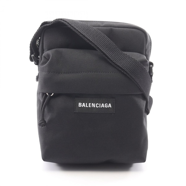 BALENCIAGA EXPLORER Shoulder Bag 8455932AB9Q1000 Nylon Black Preowned mens logo