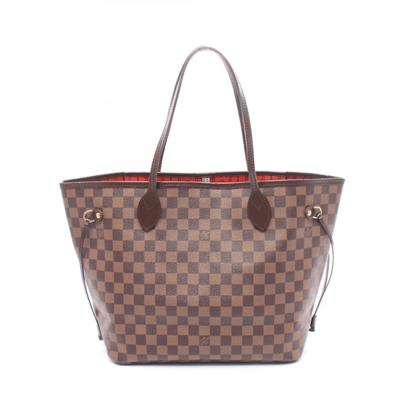 LOUIS VUITTON Neverfull MM Shoulder Tote Bag N51105 Damier canvas Ebene Used LV