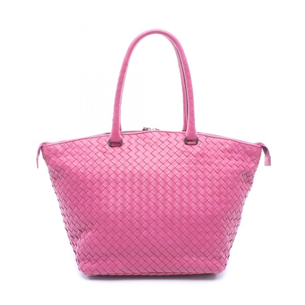 BOTTEGA VENETA Intrecciato Tote hand Bag leather Purple Used Women
