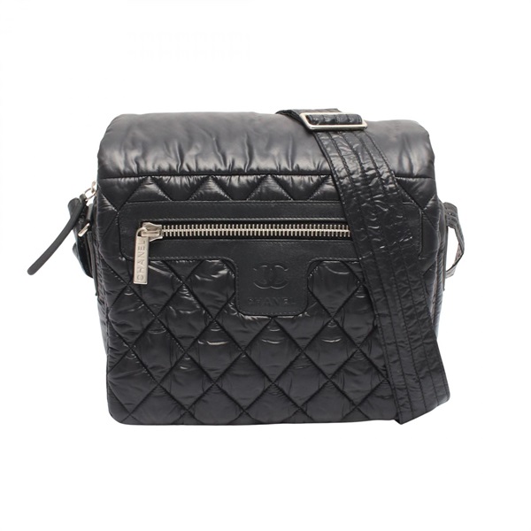 CHANEL Coco Cocoon Small Messenger Shoulder Crossbody Bag A48616 Nylon SHW Used