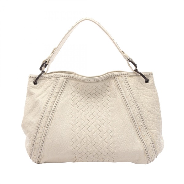 BOTTEGA VENETA Intrecciato Shoulder hand Bag leather White Used Women