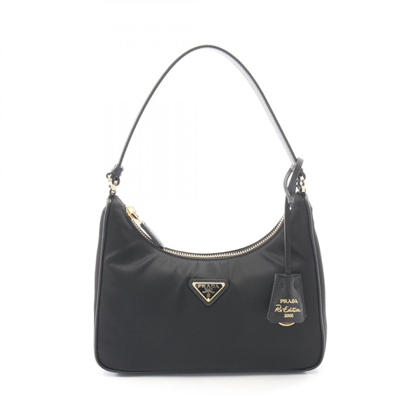 PRADA Re-edition 2005 Re-Nylon Handbag Nylon Saffiano leather Black NEW Women