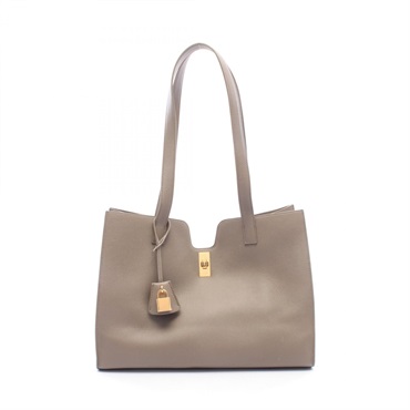 CELINE Cabas 16 Seize Shoulder Tote Bag leather Beige GHW Used Women