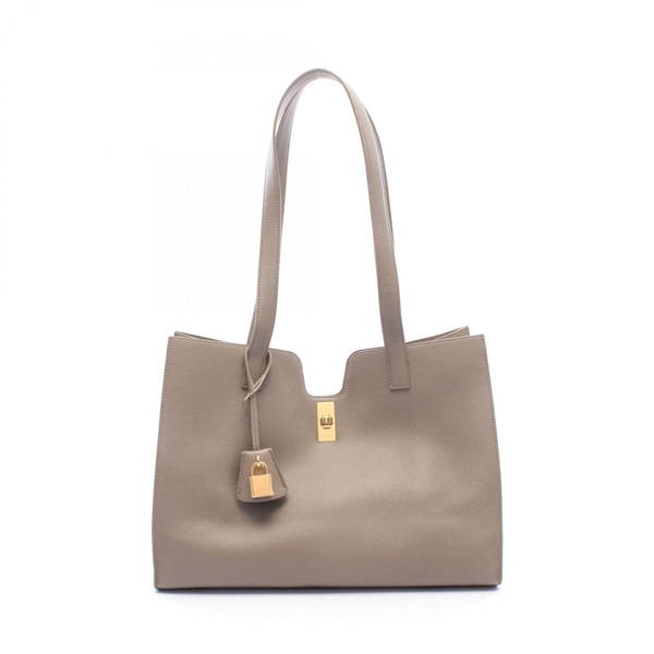 CELINE Cabas 16 Seize Shoulder Tote Bag leather Beige GHW Used Women