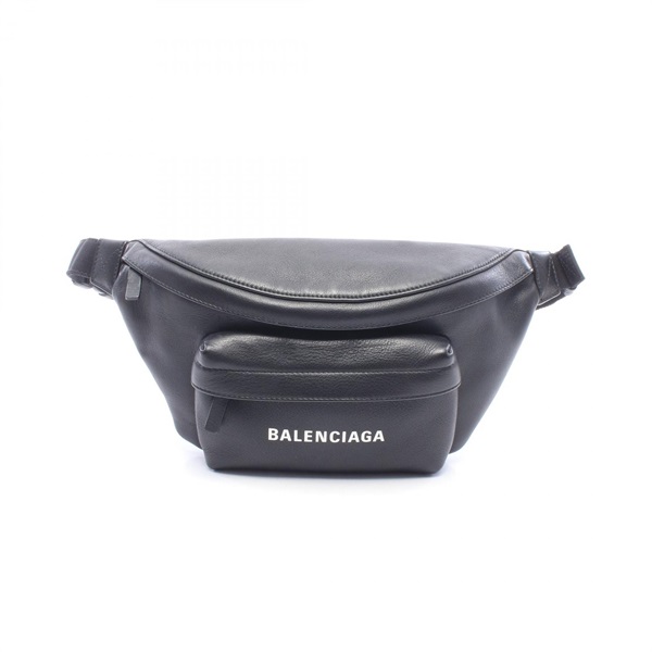 BALENCIAGA EVERYDAY BELTPACK Waist bag 552375 leather Black White Used unisex