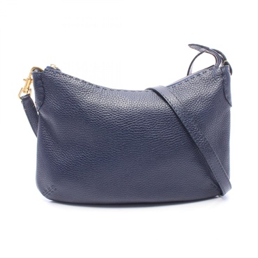 FENDI Selleria Shoulder Crossbody Bag 8BT146 calf leather Navy Used Women