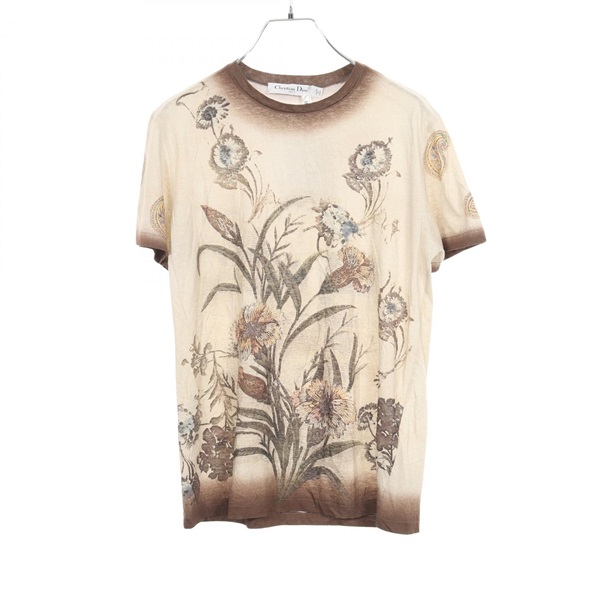 Christian Dior Botanical print T-shirt 123T03FA454 cotton Fabric Used size XS