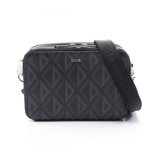 Christian Dior CD Diamond Messenger Pouch Shoulder crossbody Bag canvas leather