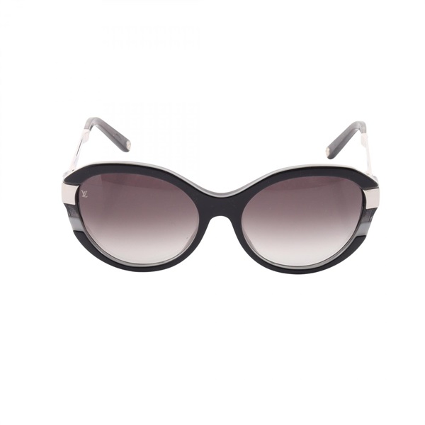 LOUIS VUITTON Petit Soupcon Cat Eye Sunglasses Z0489E Metal Plastic Black Used