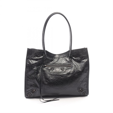 BALENCIAGA Le City Medium Tote Bag 8469212ABEK1000 leather Black Preowned Women