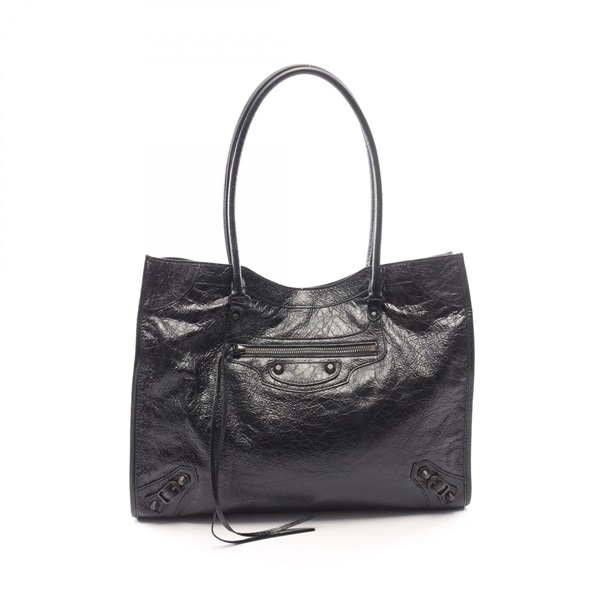 BALENCIAGA Le City Medium Tote Bag 8469212ABEK1000 leather Black Preowned Women