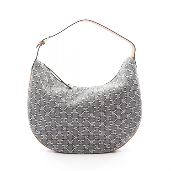 CELINE Triomphe LULU Large Shoulder Handbag 123132U2807PM canvas leather NEW