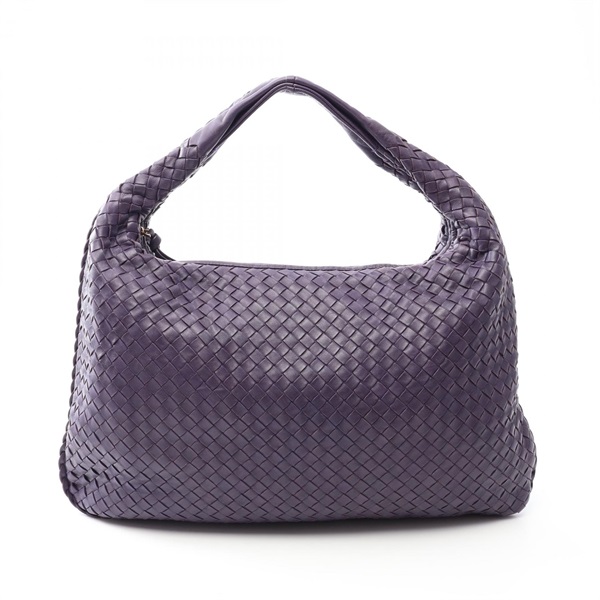BOTTEGA VENETA Intrecciato Shoulder hand Bag 115654 leather Purple Used Women