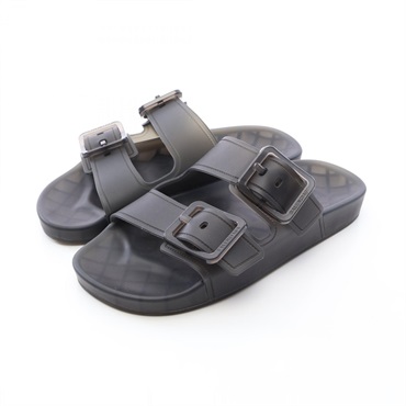 BALENCIAGA MALLORCA Sandals Flat Shoes #36 rubber Black Preowned  Women