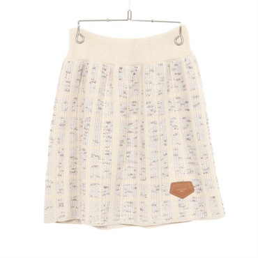 LOUIS VUITTON Tweed knit Mini Skirt RW242WW MUV FRKZ08 cotton cashmere Used #M