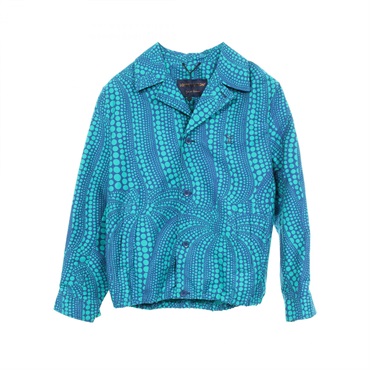 LOUIS VUITTON Yayoi Kusama All-Over Pumpkin Blouson jacket #50 cotton Nylon Blue