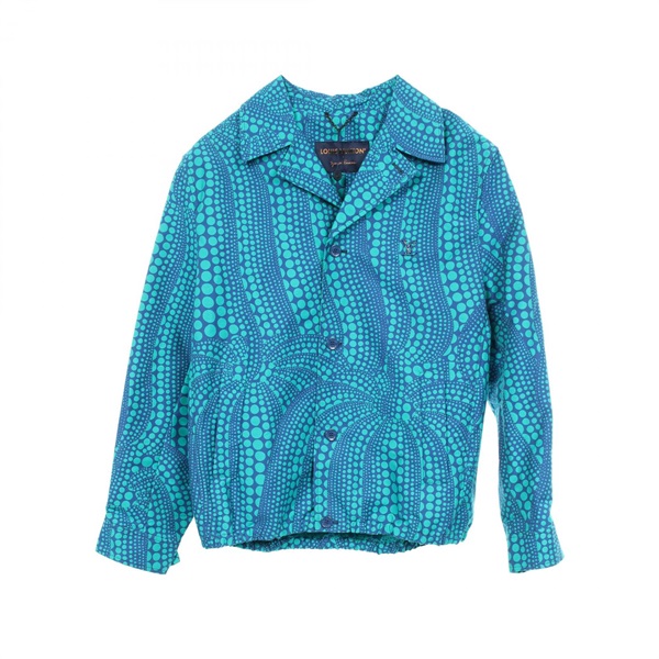 LOUIS VUITTON Yayoi Kusama All-Over Pumpkin Blouson jacket #50 cotton Nylon Blue