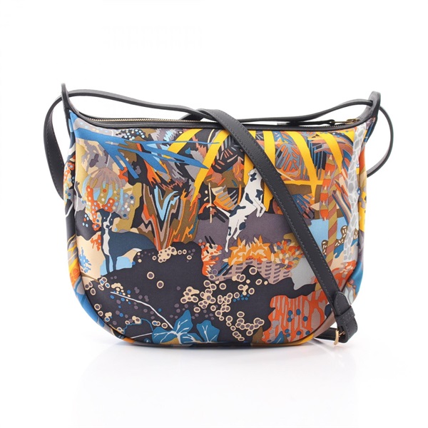 HERMES Sursoie to go Shoulder hand Bag K silk Swift leather Caban Used Women GHW
