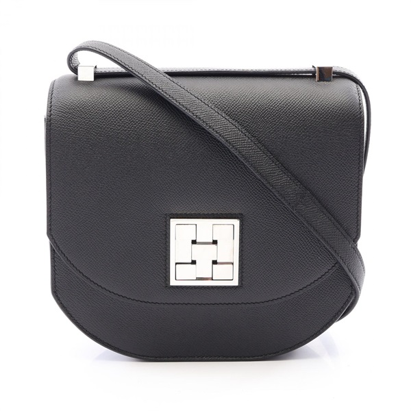 HERMES mosaic Shoulder hand Bag Y 072036CK Epsom leather Black Used Women SHW