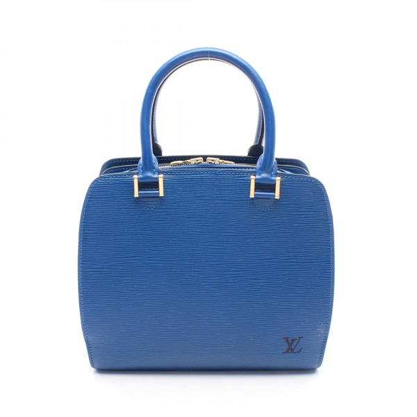 LOUIS VUITTON Pont Neuf Zippered Handbag M52055 Epi leather Toledo Blue Used LV