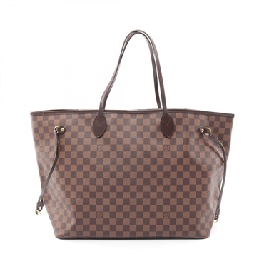LOUIS VUITTON Neverfull GM Tote shoulder Bag N51106 Damier leather Ebene Used LV