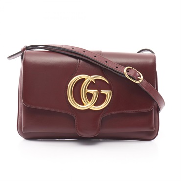 GUCCI Ally Small GG Marmont Shoulder Crossbody Bag 550129 leather Bordeaux Used
