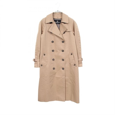Aquascutum Long Trench Coat Jacket #6 cotton polyester Beige Used Women
