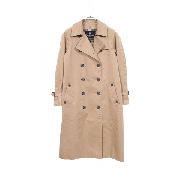 Aquascutum Long Trench Coat Jacket #6 cotton polyester Beige Used Women