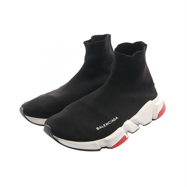 BALENCIAGA Speed Trainer Slip-on Shoes Sneakers Fabric Black Used mens size 40