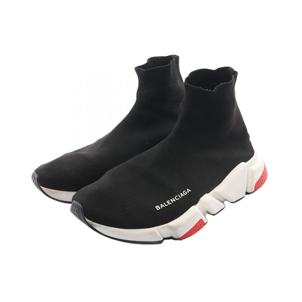 BALENCIAGA Speed Trainer Slip-on Shoes Sneakers Fabric Black Used mens size 40