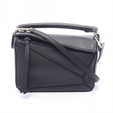 LOEWE Hammock Drawstring Mini shoulder crossbody Handbag leather Black Used