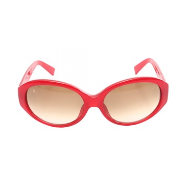 LOUIS VUITTON Opsation Sunglasses Eyewear Z0078E Plastic Red Red Used Women LV