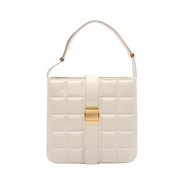 BOTTEGA VENETA Marie padded Shoulder hand Bag leather White Used Women