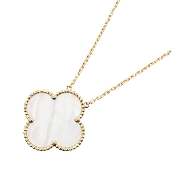 Van Cleef & Arpels Magic Alhambra Mother of Pearl Necklace 18KYG Gold Used Women