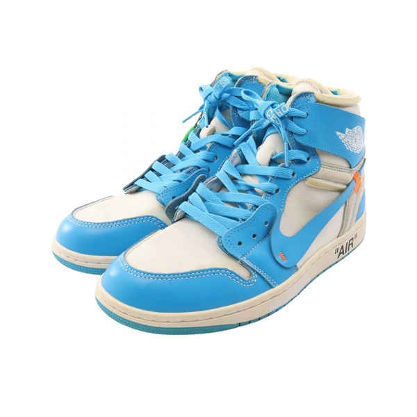 OFF-WHITE Nike AIR JORDAN 1 POWDER Sneakers #28 AQ0818-148 leather Fabric Used