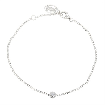 CARTIER D'Amour Diamond Bracelet SM 18KWG White Gold Clear Used Women 18cm
