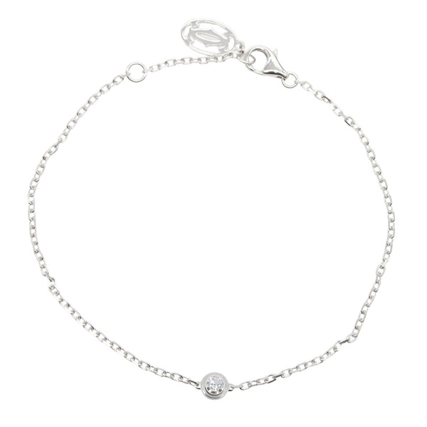 CARTIER D'Amour Diamond Bracelet SM 18KWG White Gold Clear Used Women 18cm