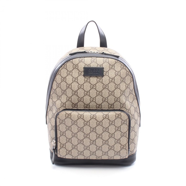 GUCCI GG Supreme Small Rucksack Backpack 429020 canvas leather Beige Used Women