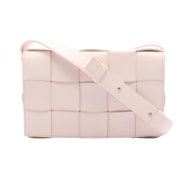 BOTTEGA VENETA Cassette Crossbody Maxi Intrecciato Shoulder Bag leather Pink