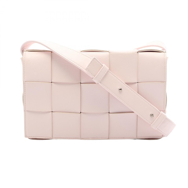 BOTTEGA VENETA Cassette Crossbody Maxi Intrecciato Shoulder Bag leather Pink