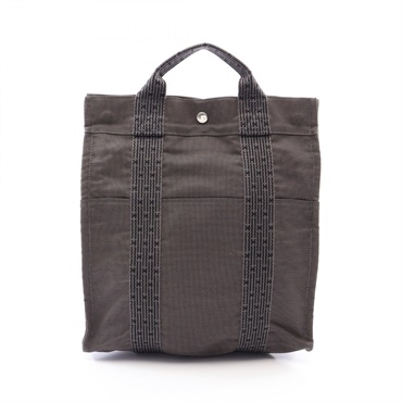 HERMES Herline a dos MM Rucksack Backpack Nylon canvas Gray Used unisex SHW