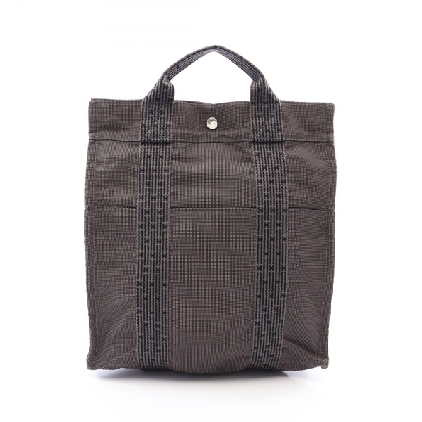 HERMES Herline a dos MM Rucksack Backpack Nylon canvas Gray Used unisex SHW