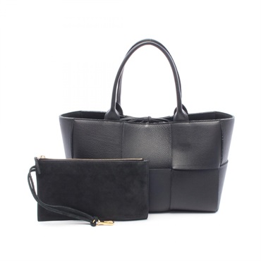 BOTTEGA VENETA Small Arco Tote hand Bag leather Black Used Women